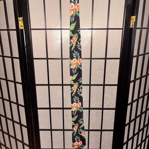 Floral Black Tie